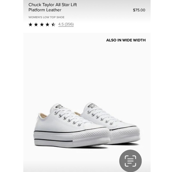 Converse White Chuck Taylor All Star Lift Platform Leather - Picture 2 of 8
